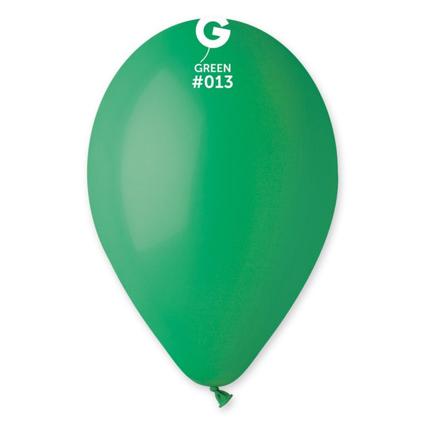  12in Standard Green Latex Balloons 100 pieces
