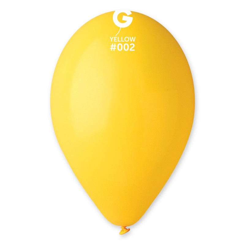  12in Standard Yellow Latex Balloons 100 pieces