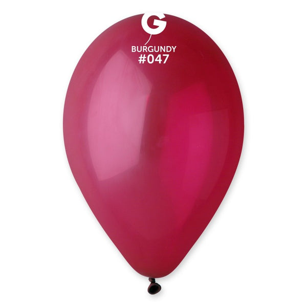  12in Standard Burgandy Latex Balloons 100 pieces