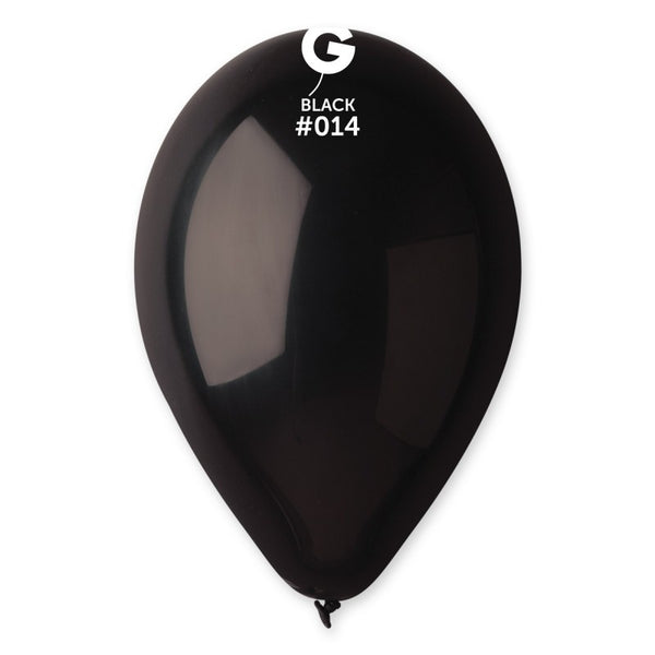  12in Standard Black Latex Balloons 100 pieces