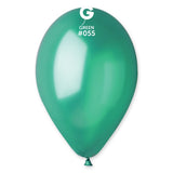  12in Metallic Green Latex Balloons 100 pieces