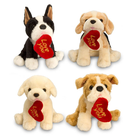 Sitting Dogs With Heart 3 25cm