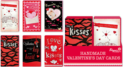  Extra Large Handmade Valentines Days Cards 6 Assorted Designs
