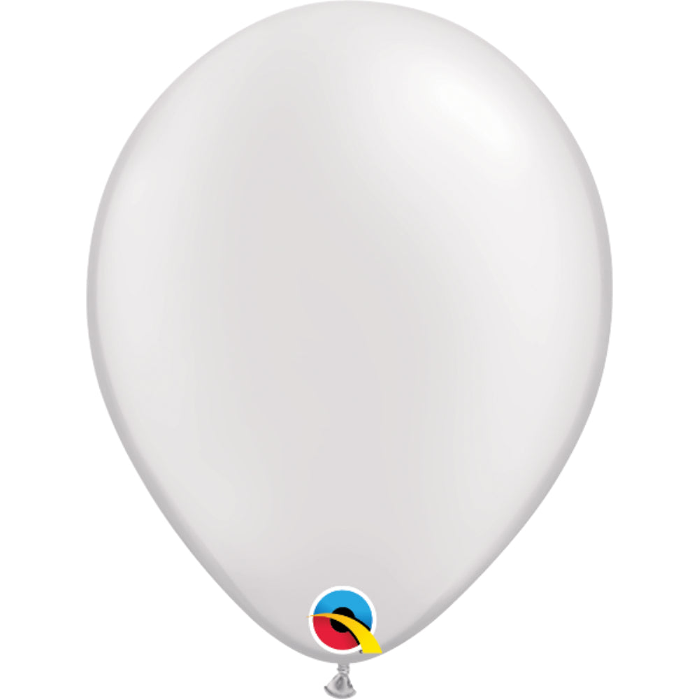  Pearl White 11in Latex Balloons 6 pieces