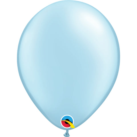  Pearl Light Blue 11in Latex Balloons 6 pieces