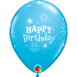  Birthday Sparkle 11in RobinS Eggblue Latex Balloons 6 pieces