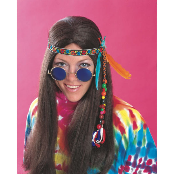 Head Band With Feathers And Beads