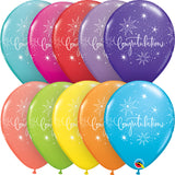  Congratulations 11in Tropical Assortment Latex Balloons 6 pieces
