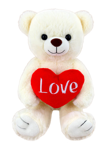 Bear with Heart Cream 25cm
