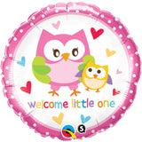  Baby Welcome Little One Owls  Foil Balloon 