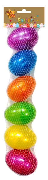 Easter Filler Eggs 8cm Pearl Colours 6Pcs/pack