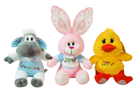 Happer Easter Animal Soft Toys 3 Assorted