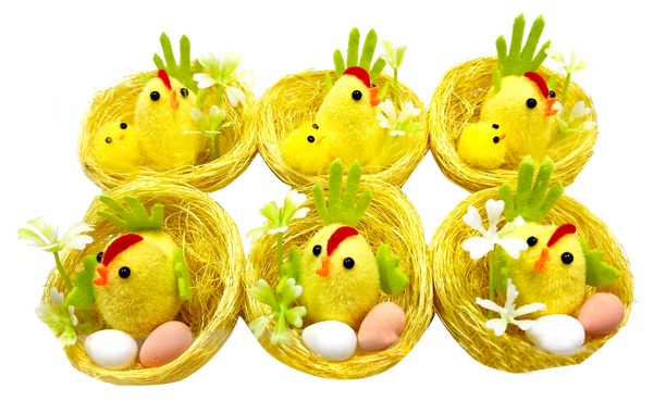  Easter Chicks Décor Set 6Pcs