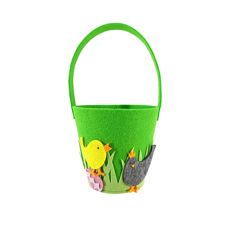 Easter Chick Felt Basket Assorted.