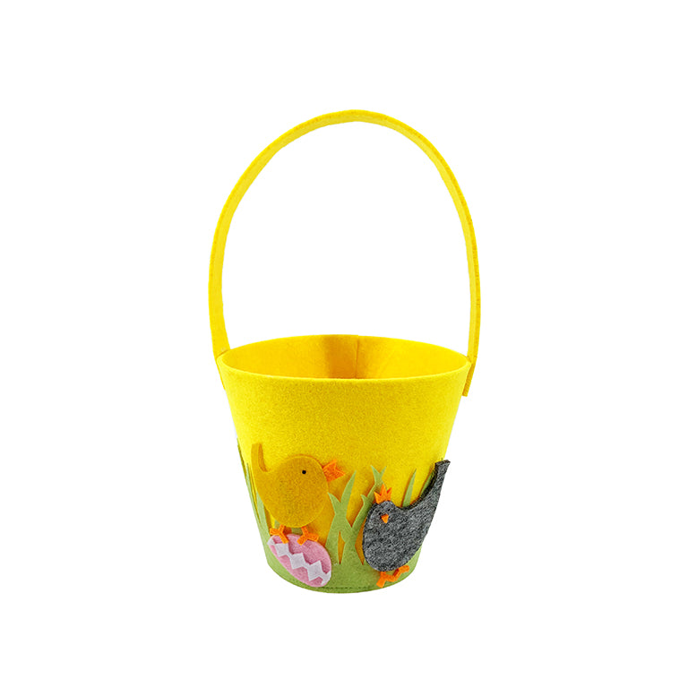 Easter Chick Felt Basket Assorted.