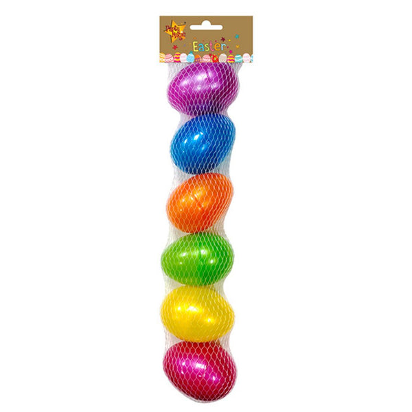 Easter Filler Eggs 8cm Pearl Colours 6Pcs/Pk