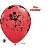  Dn Mickey 12In Round 6 pieces Red