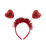 Valentine Headband with Tinsel Fringe