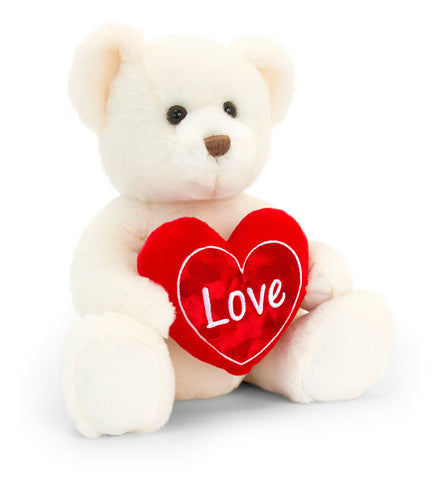 50cm Cream Chester Bear with Heart