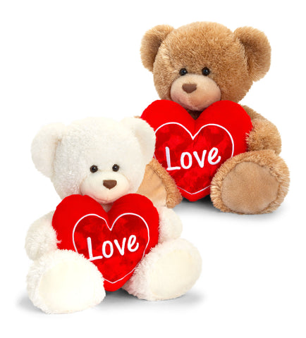 25cm Barnaby Bear with Heart 2 Asstd