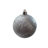 Christmas Balls Shiny Matt Glitter Silver 5Cm 24Pcs