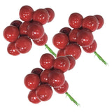 Red Berries 1.4Cm 6Pcs-Pk