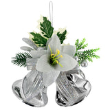 Christmas Double Bells Silver 20X17Cm