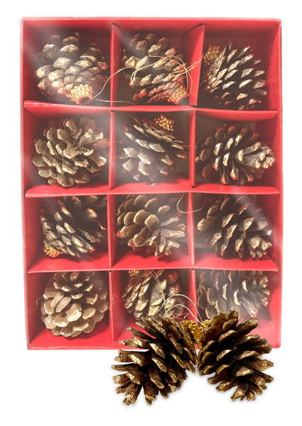  Pine Cones Natural 12pcs