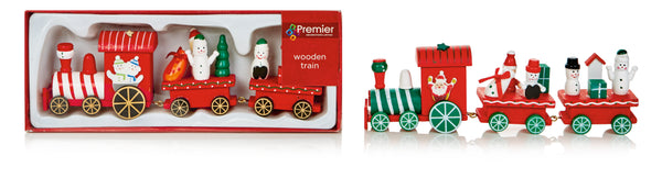 Christmas Wooden Train 3pcs Set 