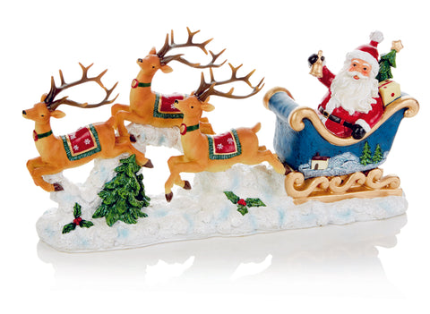 Santa Sleigh with 3 Reindeer