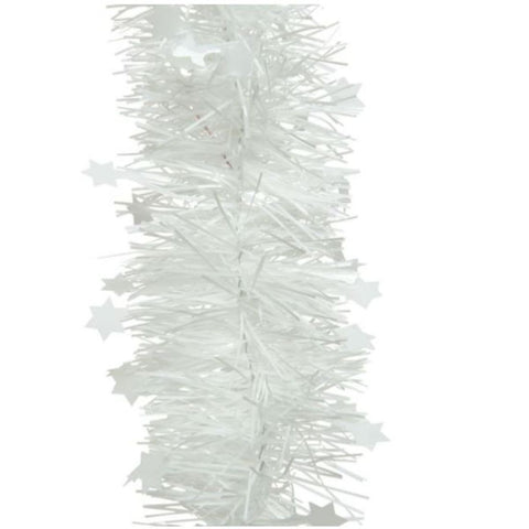 Tinsel Garland Pearlized White 200Cmx10Cm