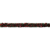 Tinsel Garland Green/Red 200Cmx6Cm