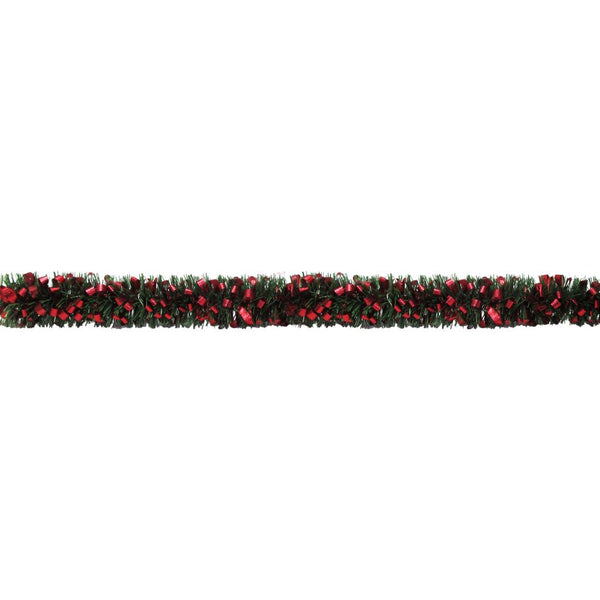 Tinsel Garland Green/Red 200Cmx6Cm