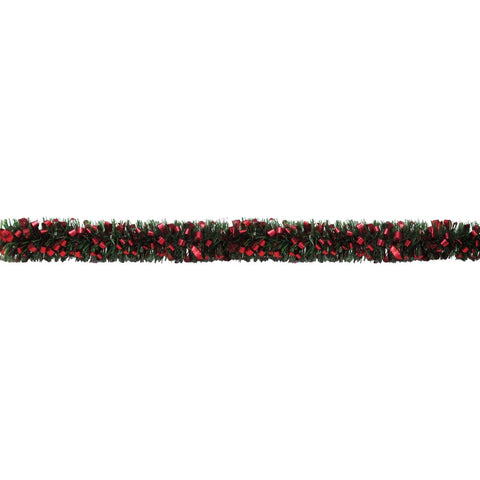 Tinsel Garland Green/Red 200Cmx6Cm