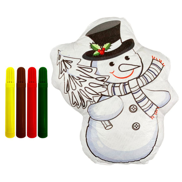 Snowman Diy Painting Soft Toy