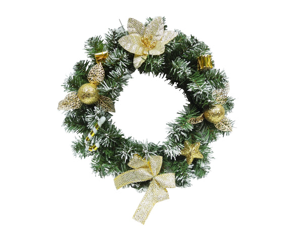 Gold Decorated Wreath With Bow