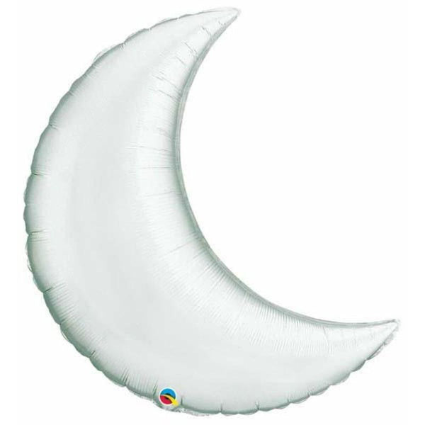 Crescent Moon Foil Silver 35in 1pc