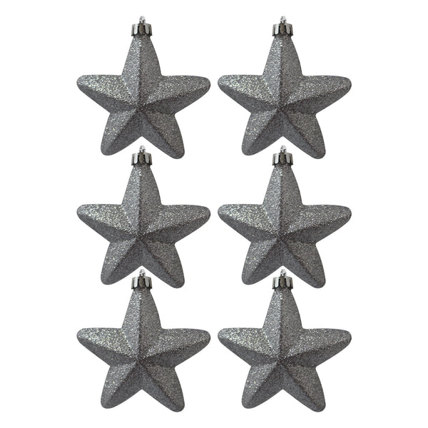 Hanging Star Glitter Silver Box