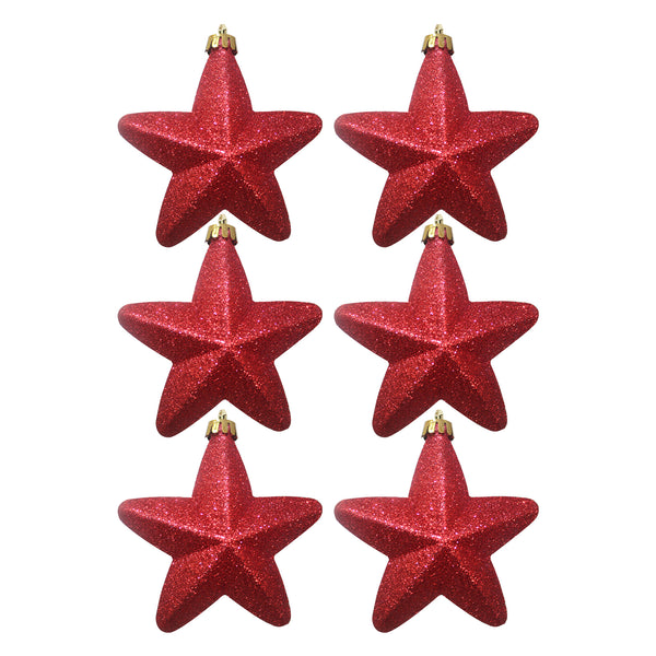 Hanging Star Glitter Red Box