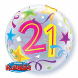  21 Brilliant Stars 22in Single Bubble 1Ct