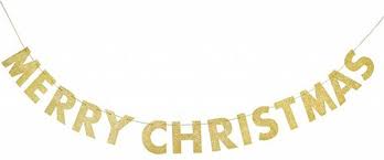  Merry Christmas Banner With Glitter