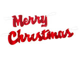  Red Script Merry Christmas Banner