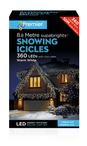 Snowing Icicles Warm White 360 LEDs