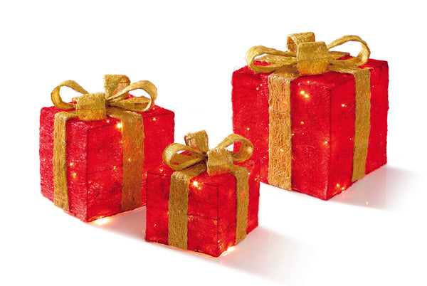 Red Parcels with Gold Bow