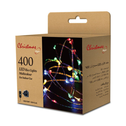 Christmas 400 Led Rice Lights Multicolour