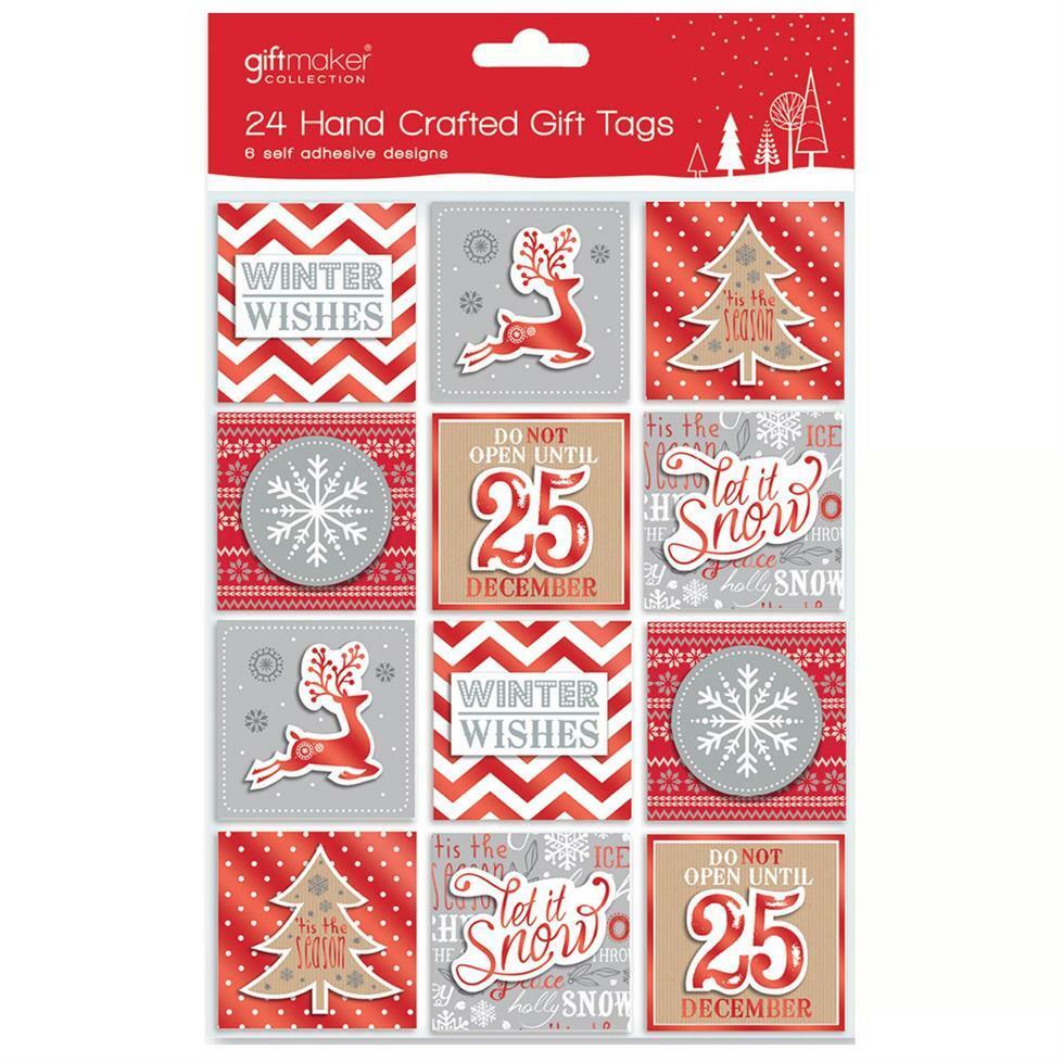  Contemporary H/Crafted Tags 24 pcs/pack