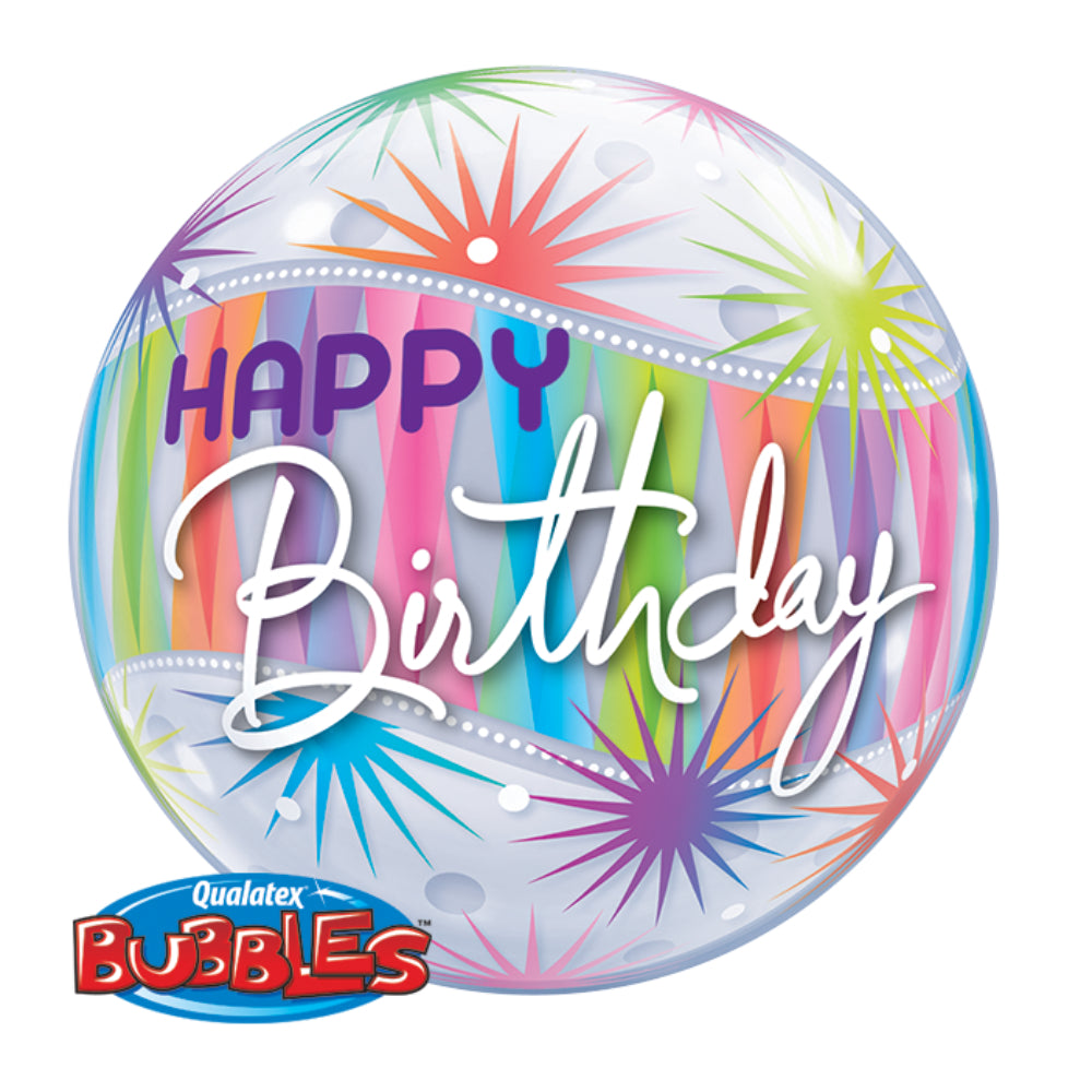  Birthday Sorbet Starblast Bubble Balloon 22In