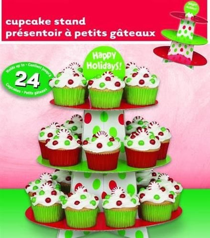  Red & Green Dots Cupcake Stand