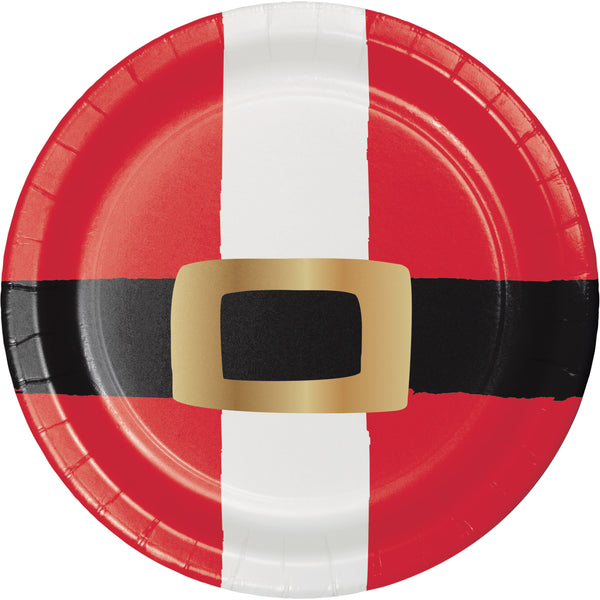  Golden Christmas Party Santa's Belt Luncheon Plates