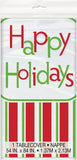  Happy Holidays Plastic Tablecover 